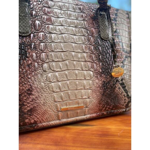 Brahmin NWT Ashlee Diamondback Ombre Malborne Purse RV $365 - Picture 2 of 13